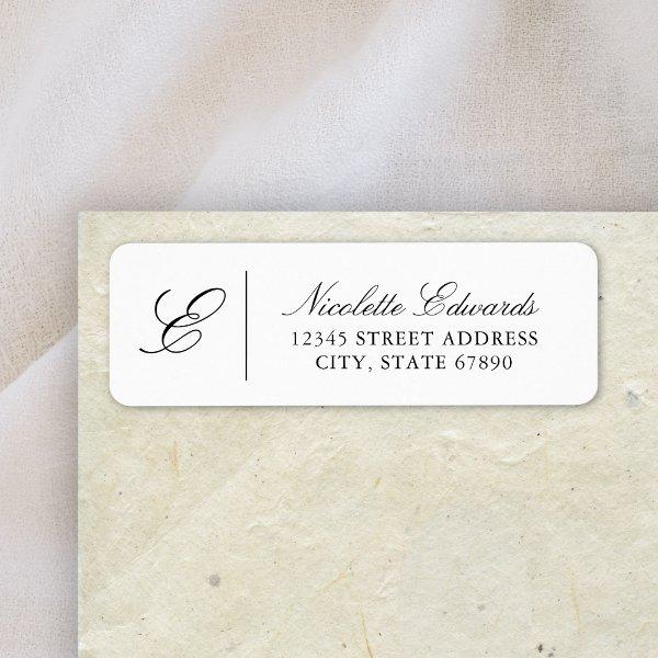 Simple Elegant Chic Script Return Address Label
