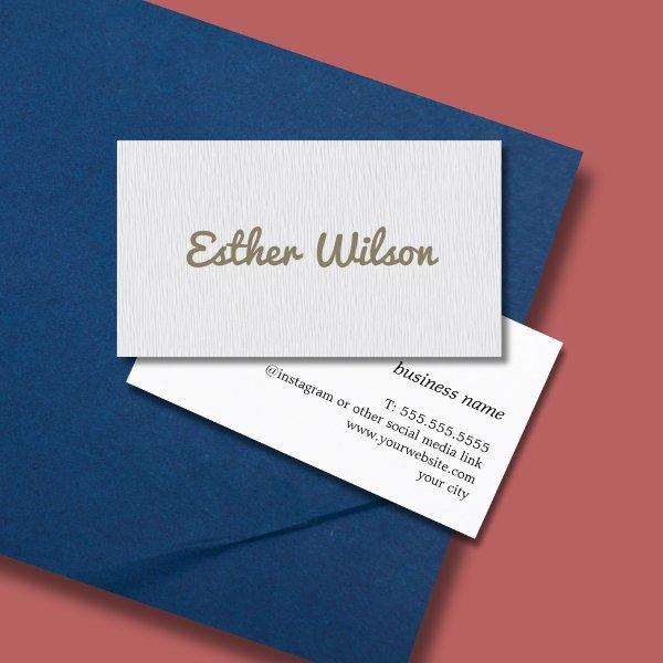 Simple Elegant Clean Texture White Bold
