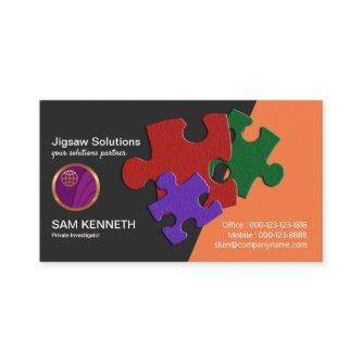 Simple Elegant Colorful Jigsaw Pieces Investigator