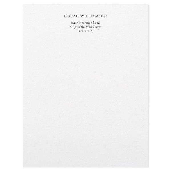 Simple Elegant Custom Name Personal Professional Letterhead
