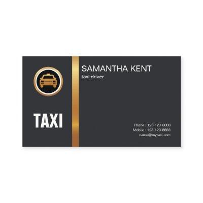 Simple Elegant Exquisite Black Gold Stripe Taxi