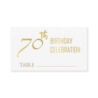 SIMPLE ELEGANT GOLD GREY TYPOGRAPHY 70 BIRTHDAY