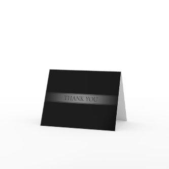 Simple Elegant Gradient Stripe Editable Color Thank You Card