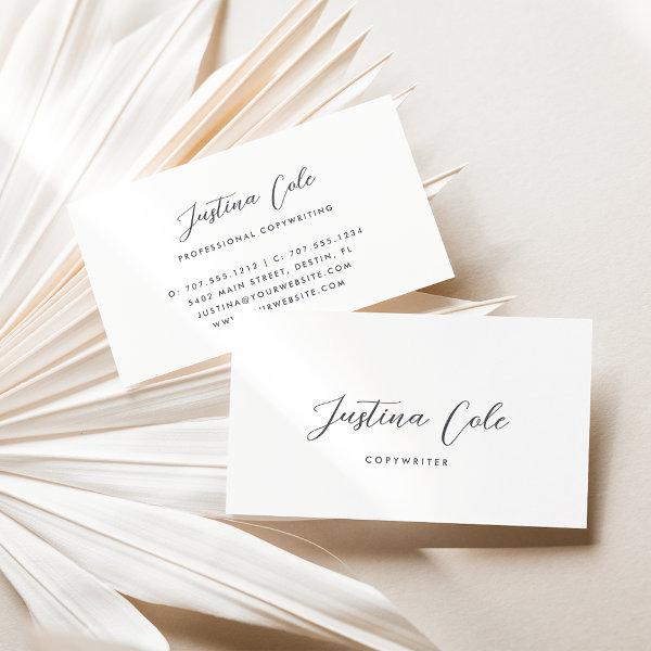 Simple Elegant Gray Calligraphy Script