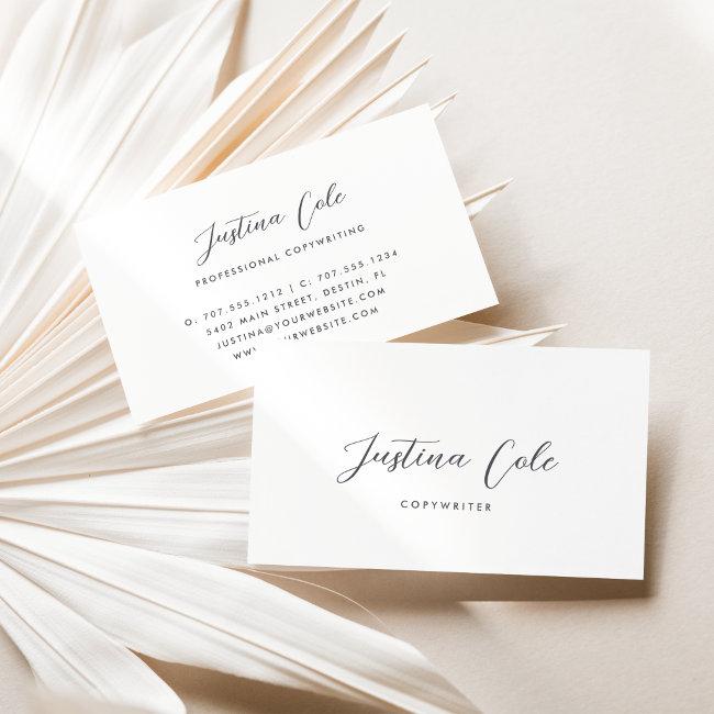 Simple Elegant Gray Calligraphy Script