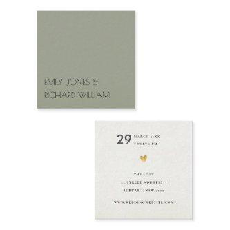 SIMPLE ELEGANT  GREY TYPOGRAPHY WEDDING SQUARE