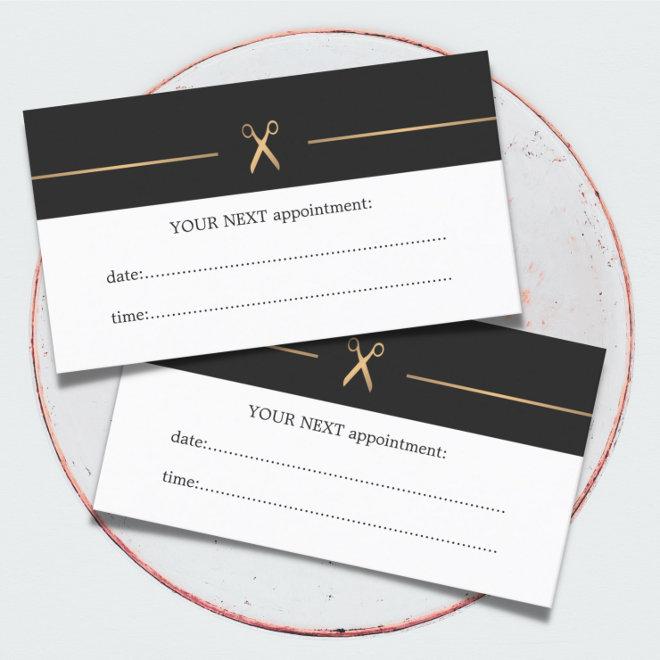 Simple Elegant Hair Stylist Appointment Card