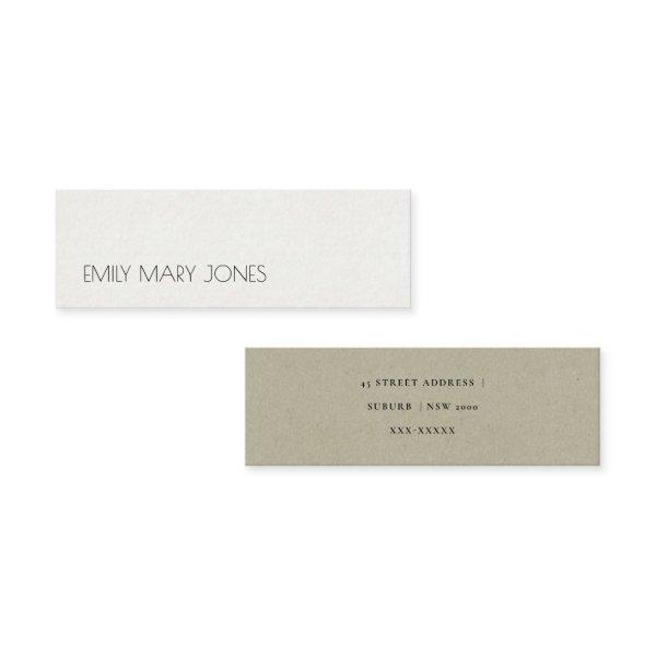 SIMPLE ELEGANT KRAFT GREY TYPOGRAPHY ADDRESS MINI