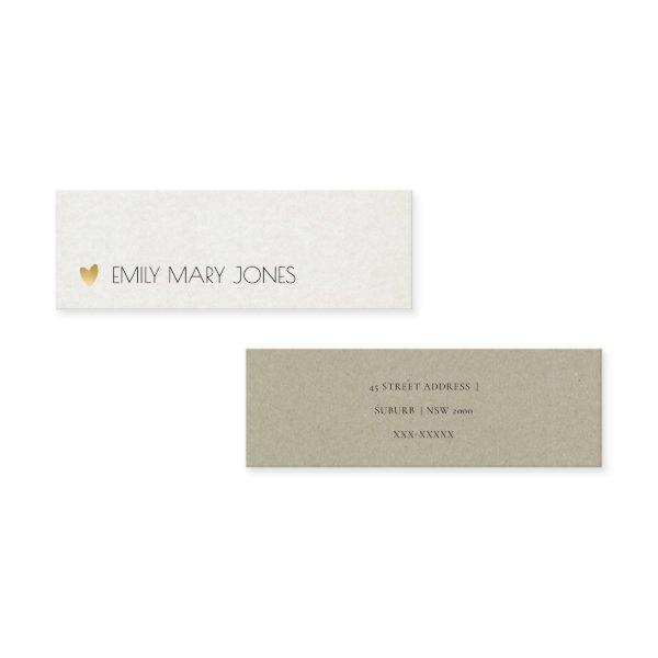 SIMPLE ELEGANT KRAFT WHITE TYPOGRAPHY ADDRESS MINI