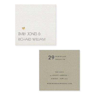 SIMPLE ELEGANT KRAFT WHITE TYPOGRAPHY WEDDING SQUARE