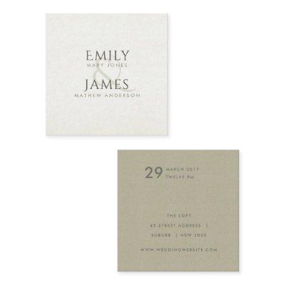 SIMPLE ELEGANT KRAFT WHITE TYPOGRAPHY WEDDING SQUARE