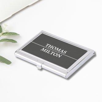 Simple Elegant Manly Grey Faux Silver Line  Case