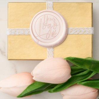 Simple elegant marketing promotional logo wax seal sticker