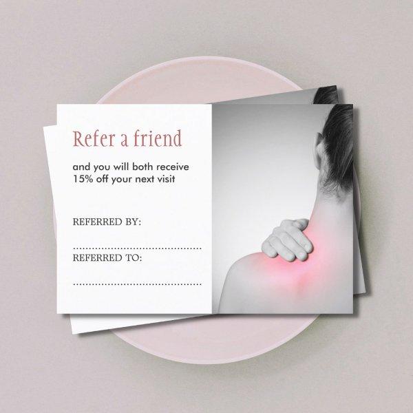 Simple Elegant Massage Therapist Referral Card
