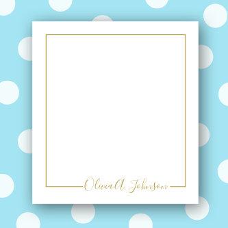 Simple Elegant Modern Hand Lettered Script Notepad