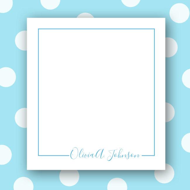 Simple Elegant Modern Hand Lettered Script Notepad