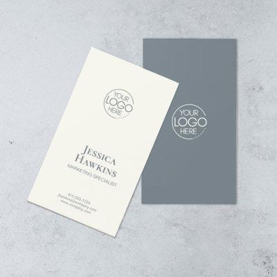 Simple Elegant Modern Logo Dusty Blue Professional