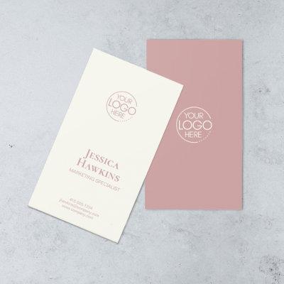 Simple Elegant Modern Logo Dusty Rose Professional