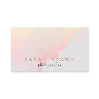 Simple Elegant Pink Peach Gradient Marble Gray