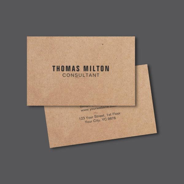 Simple Elegant PRINTED Kraft Paper Consultant