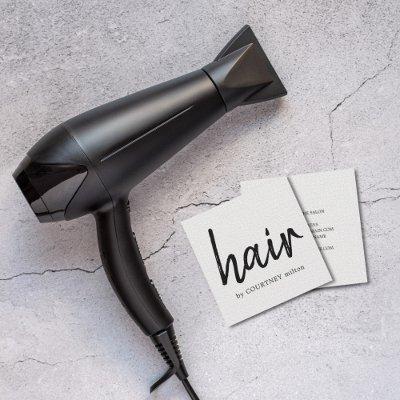 Simple Elegant Texture White Hair Stylist Square