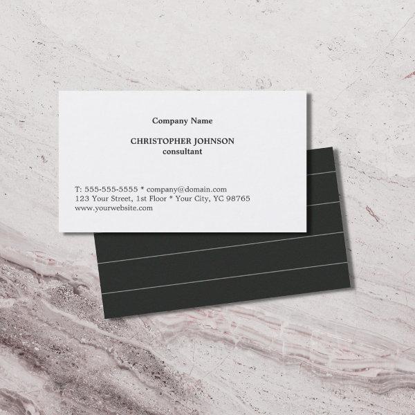 Simple Elegant White Consultant Texture Linen Back
