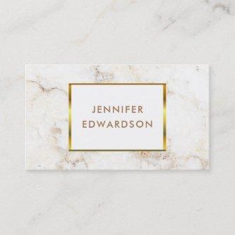 Simple elegant white gold marble professional