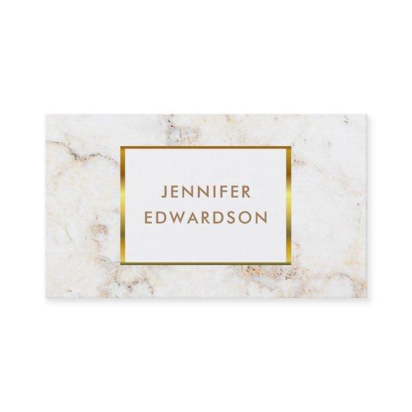 Simple elegant white gold marble professional
