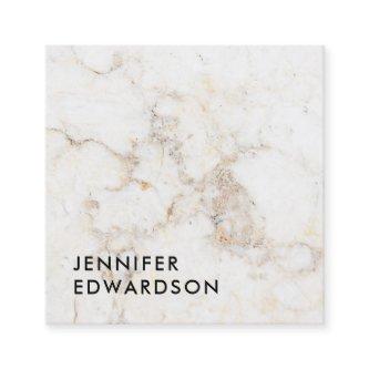 Simple elegant white gold marble professional square