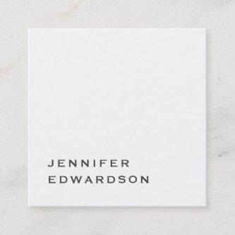 Simple elegant white minimalist professional. square