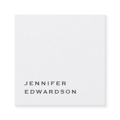 Simple elegant white minimalist professional. square