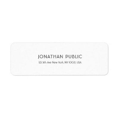 Simple Elegant White Professional Plain Modern Label