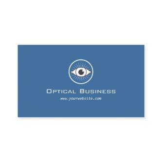Simple Eye Icon Vintage Blue Optical