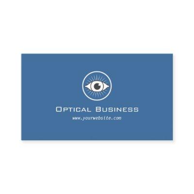 Simple Eye Icon Vintage Blue Optical