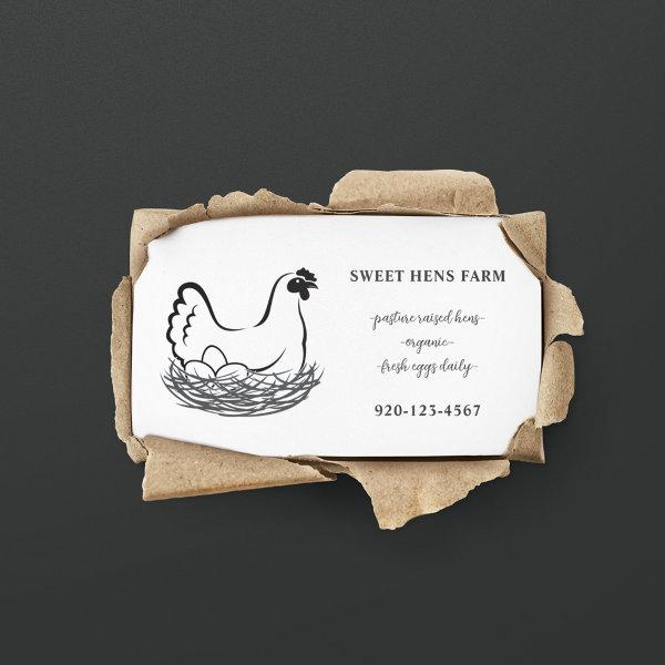 Simple Farmhouse Chicken Eggs QRCode