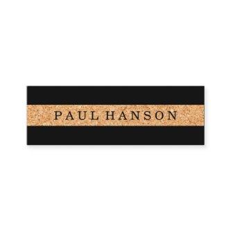 Simple Faux Cork Print / Black Mini