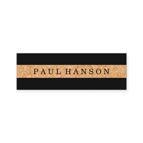Simple Faux Cork Print / Black Mini