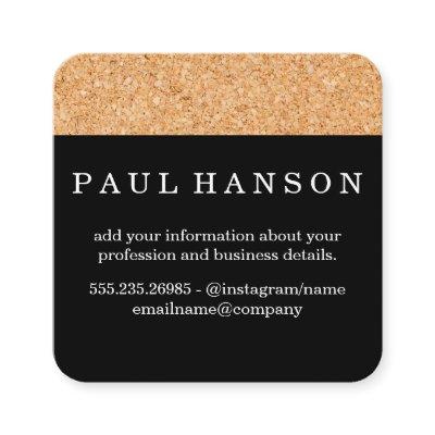 Simple Faux Cork Print Square