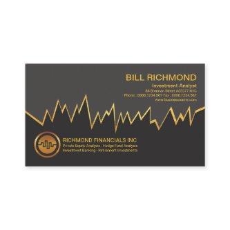 Simple Faux Gold Stock Index Graph Financial