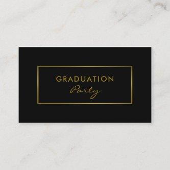 Simple Foil Effect Graduation Party Ticket Invite