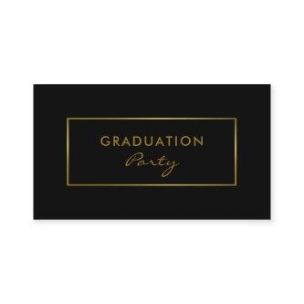 Simple Foil Effect Graduation Party Ticket Invite