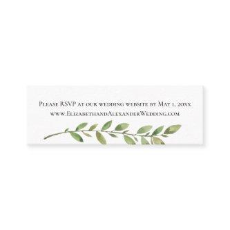 Simple Foliage, Wedding Website RSVP Mini