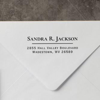 Simple Formal Corporate Custom Name Return Address Rubber Stamp