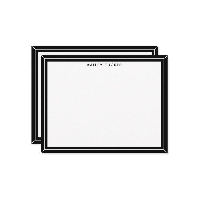 Simple Frame Black & White Personal Professional Note Card
