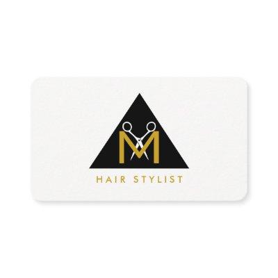 Simple Geometric Triangle Scissor Logo