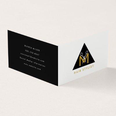 Simple Geometric Triangle Scissor Logo