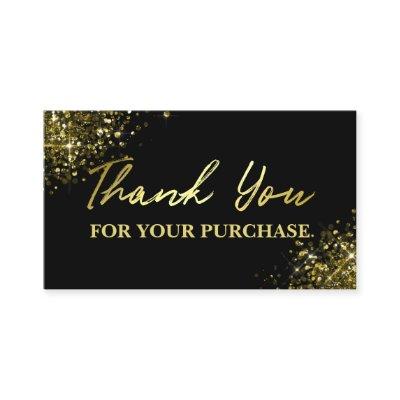 Simple Gold Black Glam Thank You For Your Purchase
