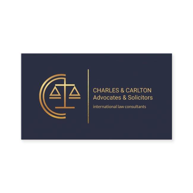 Simple Gold Letter-C Scales Of Justice Lawyer