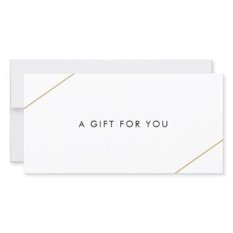 Simple Gold Lines Modern Business Gift Certificate