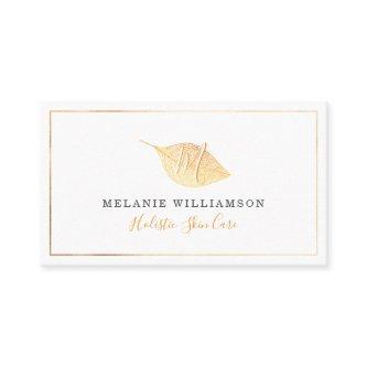 Simple Gold Natural Pressed Leaf Monogram